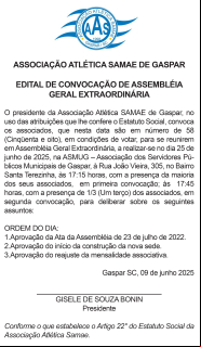 Edital de Convoca